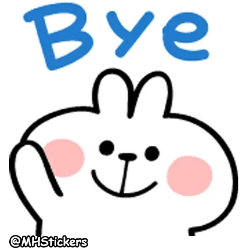 Spoiled Rabbit A Word Emoji - Sticker