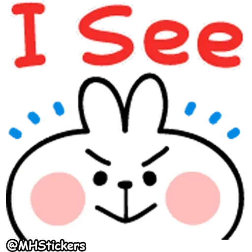 Spoiled Rabbit A Word Emoji - Sticker 10