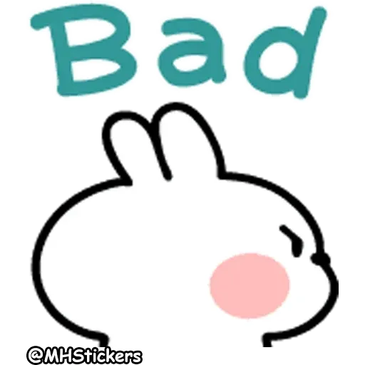 Spoiled Rabbit A Word Emoji - Sticker 12