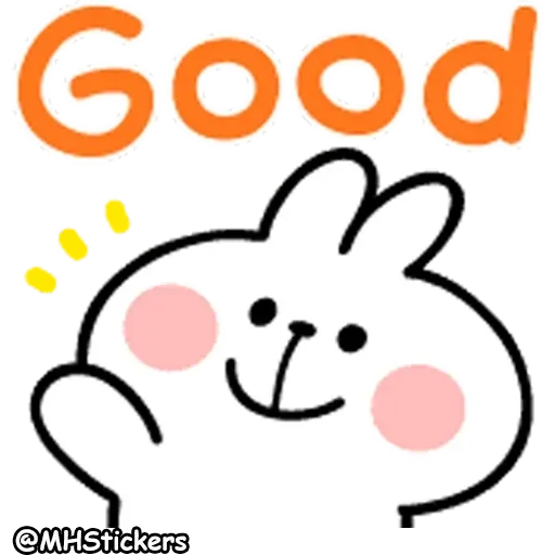 Spoiled Rabbit A Word Emoji - Sticker 11