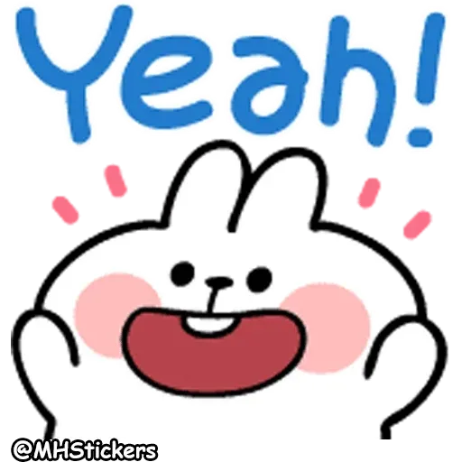 Spoiled Rabbit A Word Emoji - Sticker 19