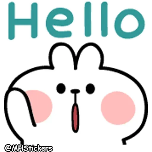 Spoiled Rabbit A Word Emoji - Sticker