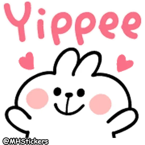 Spoiled Rabbit A Word Emoji - Sticker 18