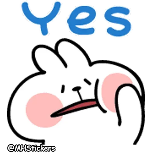Spoiled Rabbit A Word Emoji - Sticker 9
