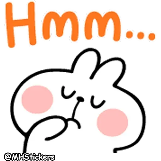 Spoiled Rabbit A Word Emoji - Sticker 26