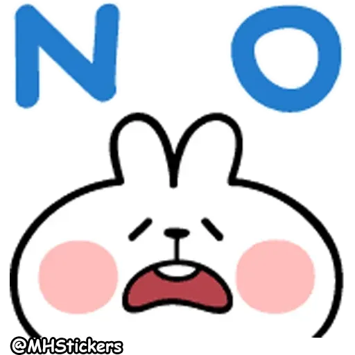 Spoiled Rabbit A Word Emoji - Sticker 14