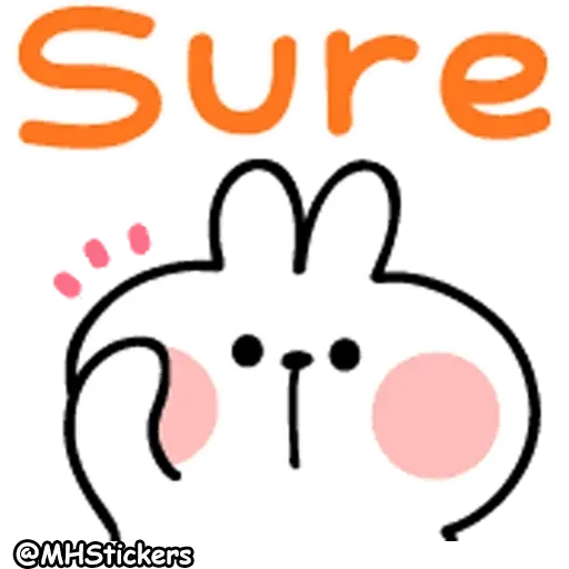 Spoiled Rabbit A Word Emoji - Sticker