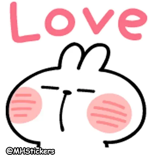 Spoiled Rabbit A Word Emoji - Sticker 23