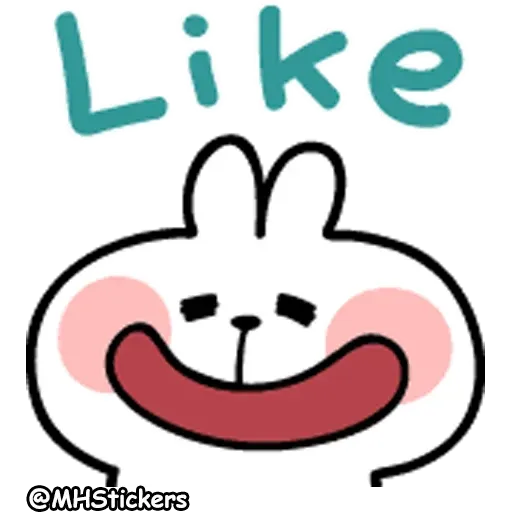 Spoiled Rabbit A Word Emoji - Sticker 22