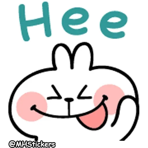 Spoiled Rabbit A Word Emoji - Sticker 17