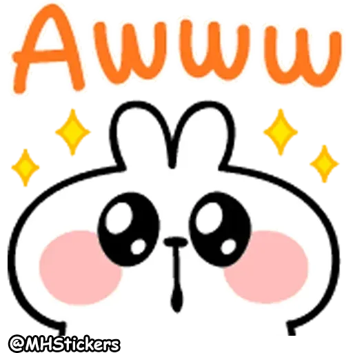 Spoiled Rabbit A Word Emoji - Sticker 21