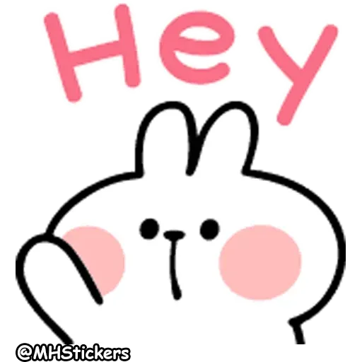 Spoiled Rabbit A Word Emoji - Sticker