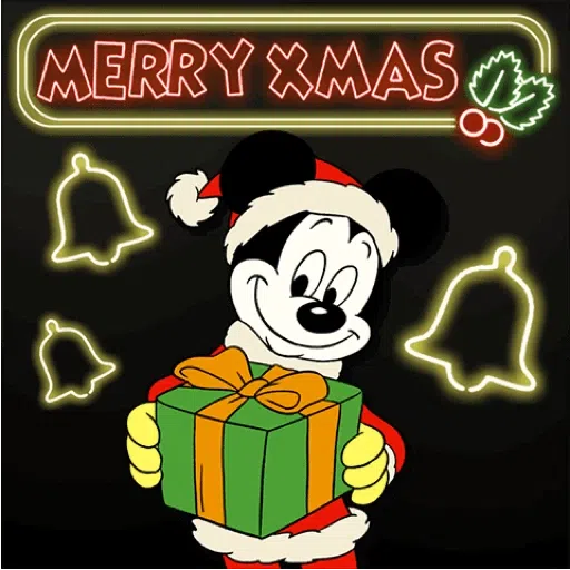 【英文】Mickey Mouse & Friends（復古聖誕節） (米奇) - Sticker 19
