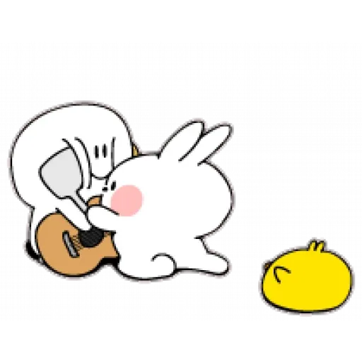 Spoiled rabbit with mask - Sticker 25