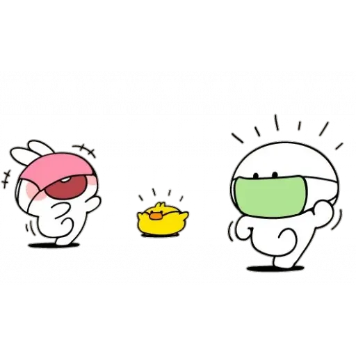Spoiled rabbit with mask - Sticker 11