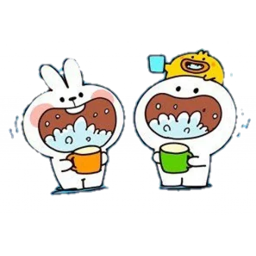 Spoiled rabbit with mask - Sticker