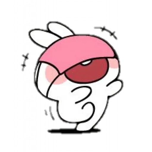 Spoiled rabbit with mask - Sticker