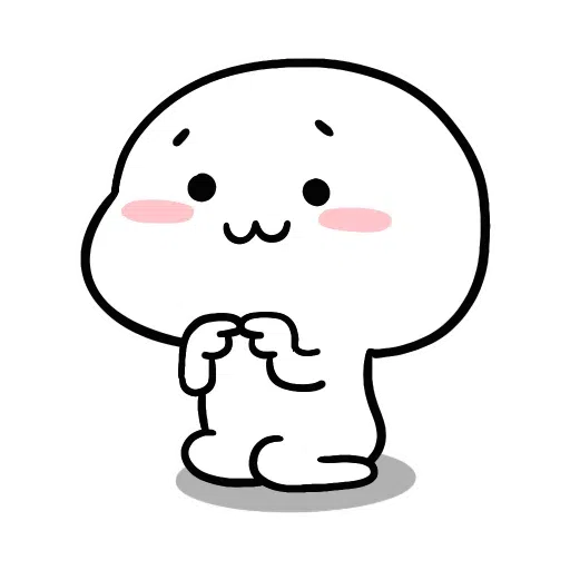 Small White Face - Sticker 30