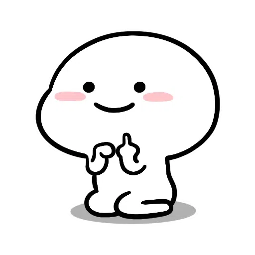 Small White Face - Sticker 24