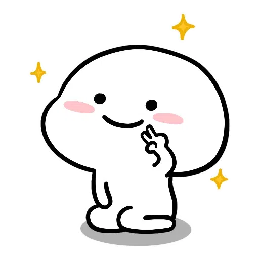 Small White Face - Sticker 26