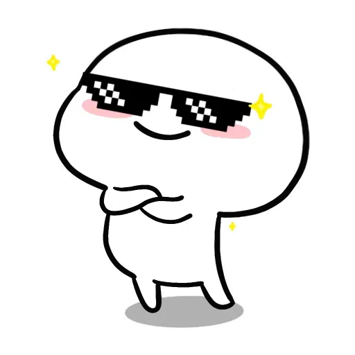 Small White Face - Sticker 14