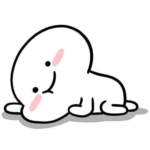 Small White Face - Sticker 10
