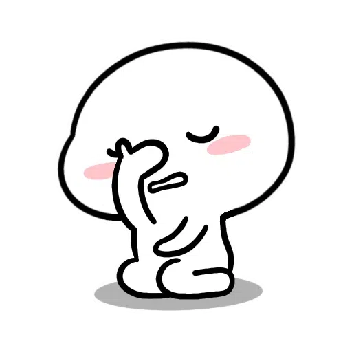 Small White Face - Sticker 28