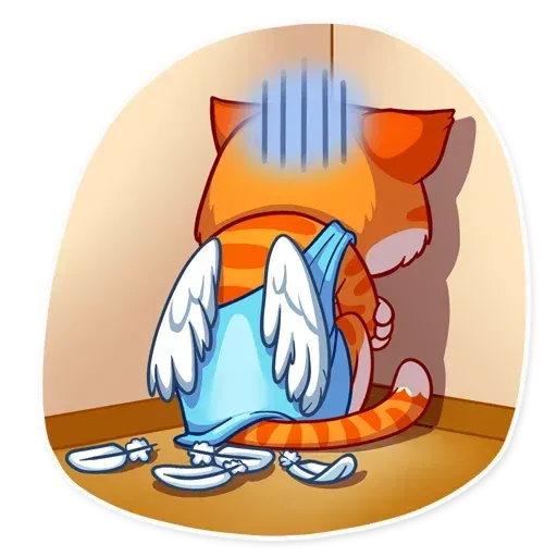 Cupid Cat - Sticker 25