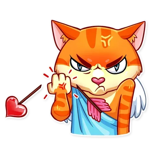Cupid Cat - Sticker 13