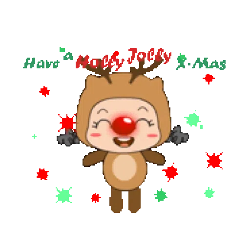 Julie Pop Merry X-mas and Happy New Year (聖誕, 新年) - Sticker