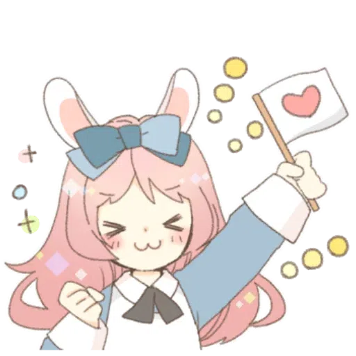 Rabbit Ear Girl Rosy - Sticker 12