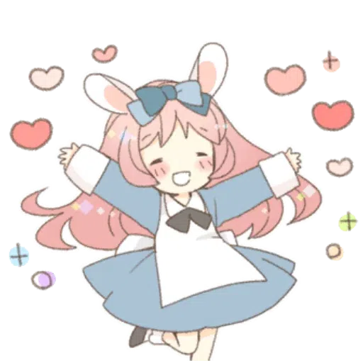 Rabbit Ear Girl Rosy - Sticker 9