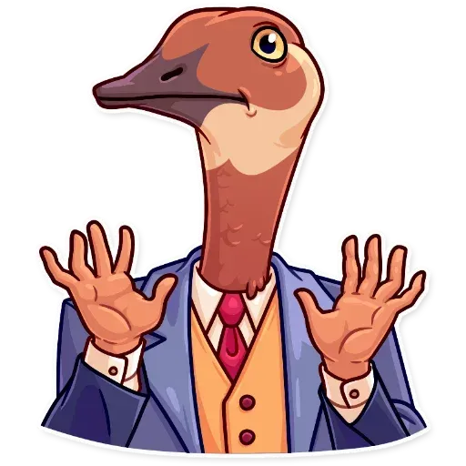 Birds with Arms - Sticker 12