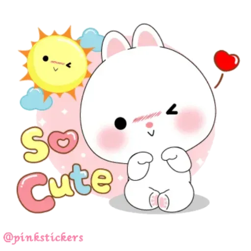 Cute rabbit - Sticker 11
