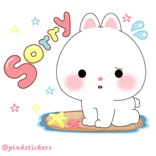 Cute rabbit - Sticker 14