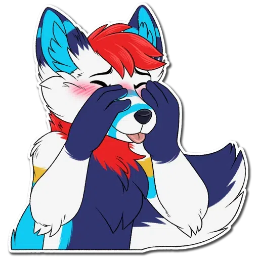 Fox on fluffy - Sticker 17