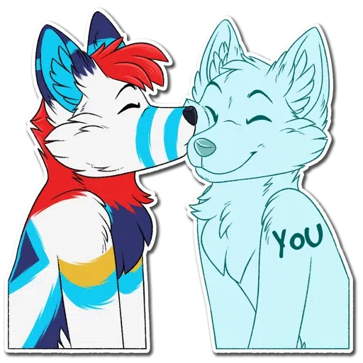 Fox on fluffy - Sticker 14