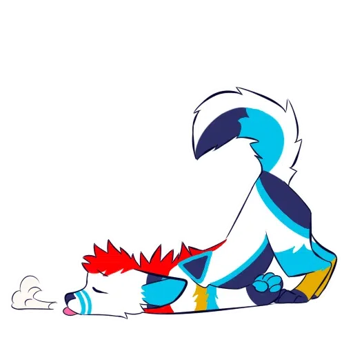 Fox on fluffy - Sticker 26
