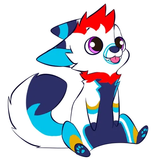 Fox on fluffy - Sticker 23