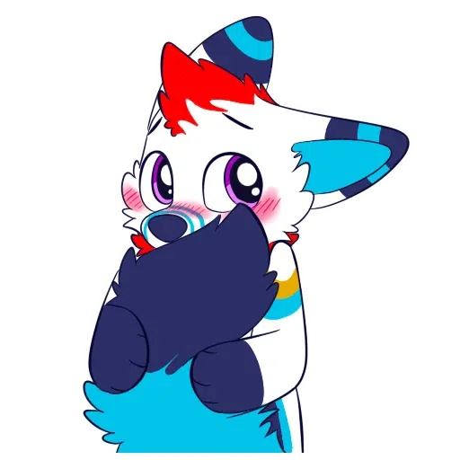 Fox on fluffy - Sticker 25