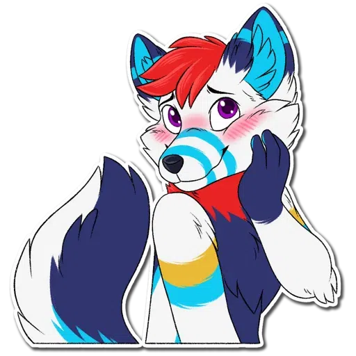Fox on fluffy - Sticker 15