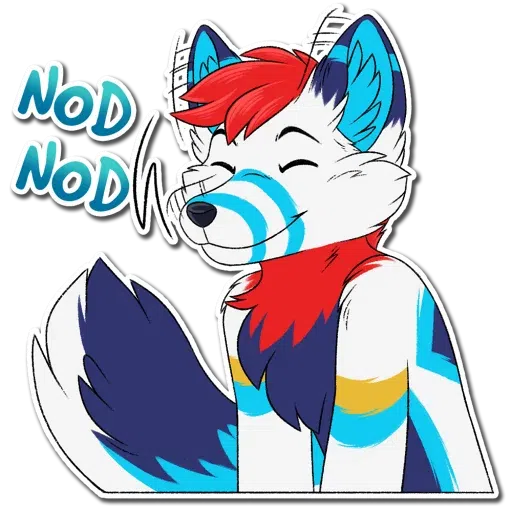 Fox on fluffy - Sticker 16