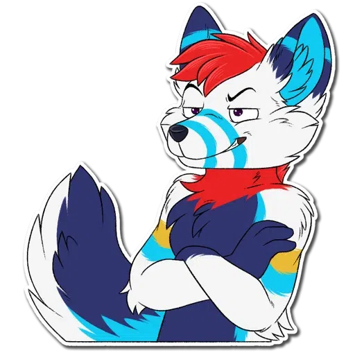 Fox on fluffy - Sticker 18