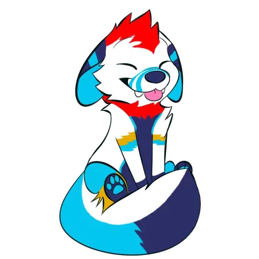 Fox on fluffy - Sticker 22