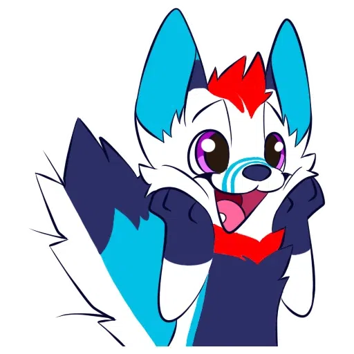 Fox on fluffy - Sticker 21