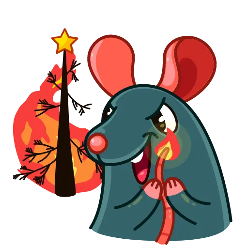 Mr. Christmas Rat - Sticker 11