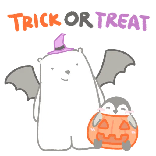 Polar bear Vanilla & Penguin Mochi #2 Celebrations - Sticker 11