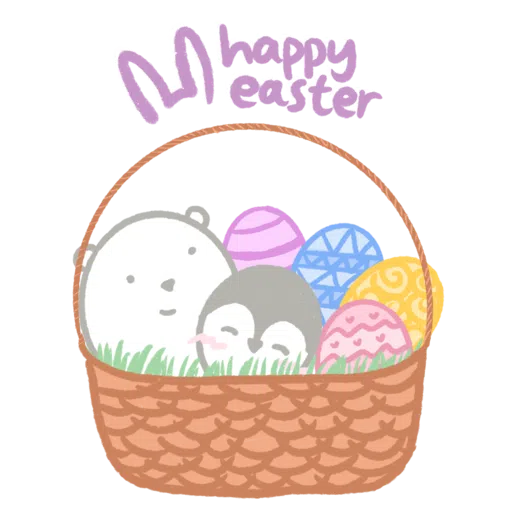 Polar bear Vanilla & Penguin Mochi #2 Celebrations - Sticker 9
