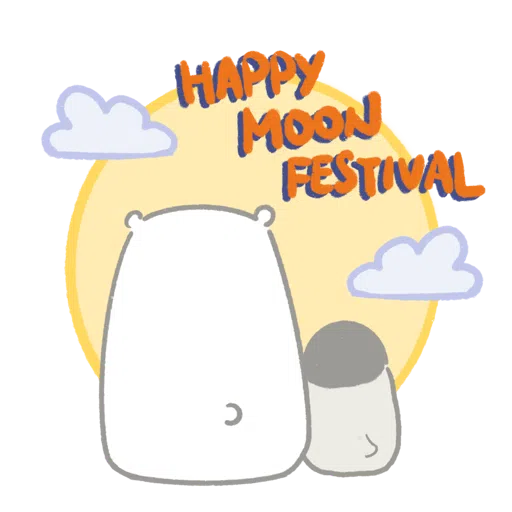 Polar bear Vanilla & Penguin Mochi #2 Celebrations - Sticker 10