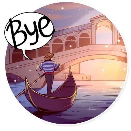Venetian Gondolier - Sticker 25